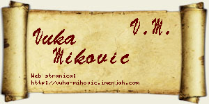 Vuka Miković vizit kartica